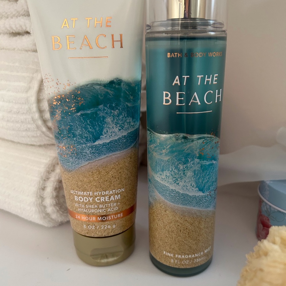 Bath & Body Works-At the Beach Body Cream and Fine Fragrance Mist. New.